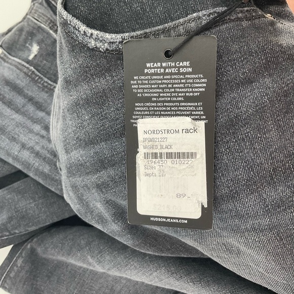 Hudson Jeans Holly High Rise Straight in Washed Black Size 33 NWT - Picture 10 of 10